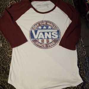 Van's baseball tee shirt
